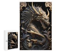 Puzzle Time - Dragon Emperor Art Deco, 1000 PCS, Jigsaw Puzzle for Adults, Mindful Gift for Adults; for Couples, Friends And Family