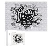 Puzzle Time - Family Where Life Begin, 300 PCS, Decorative Jigsaw for Grown-Ups, Winter Gift, for Relaxing Solo Or Group Play