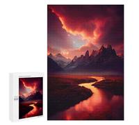 Puzzle Time - Firestorm Landscape, 1000 PCS, Wooden Brain Teaser for Adults, Seasonal Gift; for Couples, Friends And Family