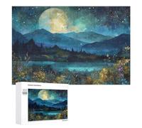 Puzzle Time - Giant Blue Moon, 1000 PCS, Adult Picture Puzzle, Relaxing Home Activity, with A Decorative Finished Picture