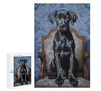 Puzzle Time - Great Dane Puppy, 1000 PCS, Wooden Brain Teaser for Adults, Birthday Gift, for Mindful Indoor Entertainment