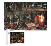 Puzzle Time - Herbal Magic A Witch's Altar Setup, 1000 PCS, Displayable Picture Puzzle, New Year Party Activity, for Screen-Free Relaxation at Home