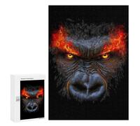 Puzzle Time - Inferno Ape Rage, 300 PCS, Decorative Wooden Puzzle, Housewarming Gift; for Couples, Friends And Family