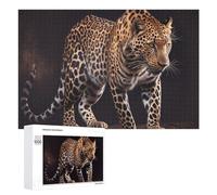 Puzzle Time - Leopard in Shadows Wild Beauty, 1000 PCS, Challenging Puzzle for Adults, New Year Decoration, for Screen-Free Relaxation at Home