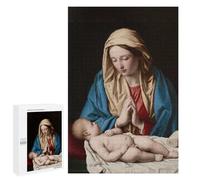 Puzzle Time - Mary Worshiping The Child, 1000 PCS, Jigsaw Puzzle for Adults, New Year Party Activity, for Relaxing Solo Or Group Play