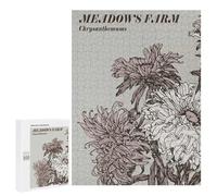 Puzzle Time - Meadows Farm Chrysanthemums Floral Art, 500 PCS, Jigsaw Puzzle for Adults, Year-End Present - for A Rewarding Weekend Challenge
