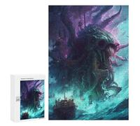 Puzzle Time - Monstrous Sea Beast Attacking Ship -1, 300 PCS, Adult Tabletop Puzzle, New Year Gift - for Detail-Focused Puzzlers