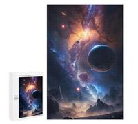 Puzzle Time - Mysterious Universe, 1000 PCS, Adult Wooden Jigsaw, Winter Activity Gift, with A Decorative Finished Picture