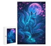 Puzzle Time - Nine-tailed Fox Under The Moonlight, 1000 PCS, Adult Picture Puzzle, Creative Indoor Hobby, for Relaxing Solo Or Group Play
