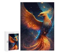 Puzzle Time - Phoenix Rise Celestial Artwork -1, 300 PCS, Wooden Jigsaw Puzzle for Adults, New Year Gift, with A Decorative Finished Picture