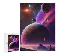 Puzzle Time - Planet Proxima Centauri B, 500 PCS, Wooden Picture Puzzle for Grown-Ups, Seasonal Gift - to Assemble, Frame And Display