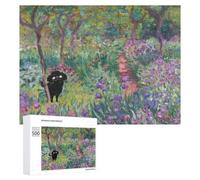 Puzzle Time - Poodle The Artist S Garden Claude Monet, 500 PCS, Decorative Jigsaw for Grown-Ups, Year-End Present; for Shared Table Time