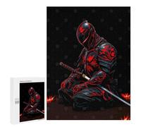 Puzzle Time - Red And Black Armored Ninja, 500 PCS, Displayable Picture Puzzle, Winter Gift - for Quiet Evenings And Focused Play