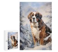 Puzzle Time - Saint Bernard Dog, 1000 PCS, Jigsaw Puzzle for Adults, Mindful Gift for Adults; for Couples, Friends And Family
