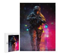 Puzzle Time - Soldier Combat Gear Rifle, 500 PCS, Decorative Jigsaw for Grown-Ups, New Year Gift - for Detail-Focused Puzzlers