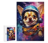Puzzle Time - Space Dog Adventure -34, 300 PCS, Wooden Brain Teaser for Adults, Birthday Gift, for Mindful Indoor Entertainment