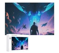 Puzzle Time - Space Odyssey The Final Journey, 1000 PCS, Wooden Picture Puzzle for Grown-Ups, Birthday Gift; for Shared Table Time