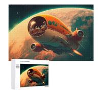 Puzzle Time - Space Travel Journey to Mars, 1000 PCS, Displayable Picture Puzzle, Seasonal Home Décor, with A Decorative Finished Picture
