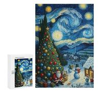 Puzzle Time - Starry Christmas Night, 300 PCS, Jigsaw Puzzle for Adults, New Year Party Activity, for Relaxing Solo Or Group Play