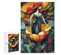 Puzzle Time - The Birth of Venus - Cubist Minimalist Vision - Vibrant Masterpiece Inspired by Sandro Botticelli, 1000 PCS, Decorative Jigsaw for Grown-Ups, Seasonal Home Décor; for Couples, Friends An