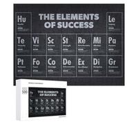 Puzzle Time - The Elements Of Success, 500 PCS, Decorative Jigsaw for Grown-Ups, Winter Gift, for Relaxing Solo Or Group Play