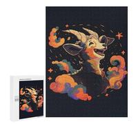 Puzzle Time - The Toothless Goat Laugh, 500 PCS, Wooden Art Puzzle, Winter Activity Gift; for Shared Table Time