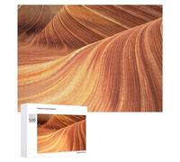 Puzzle Time - The Wave Utah, 500 PCS, Decorative Wooden Puzzle, Housewarming Gift; for Couples, Friends And Family