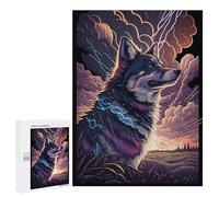 Puzzle Time - Thundering Wolf in Stormy Sky, 500 PCS, Jigsaw Puzzle for Adults, Festive Gift for Adults - to Assemble, Frame And Display