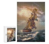 Puzzle Time - Tsarist Frigate, 300 PCS, Wooden Brain Teaser for Adults, New Year Gift; for Shared Table Time