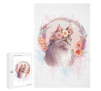 Puzzle Time - Turkish Angora Flower Cat, 1000 PCS, Decorative Jigsaw for Grown-Ups, Gift for Puzzle Lovers - for Quiet Evenings And Focused Play