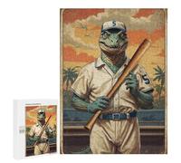 Puzzle Time - Vintage Saurian Slugger 5, 500 PCS, Displayable Picture Puzzle, Year-End Present, for Mindful Indoor Entertainment