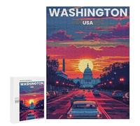 Puzzle Time - Washington DC, 500 PCS, Jigsaw Puzzle for Adults, New Year Gift, for Mindful Indoor Entertainment