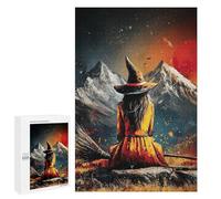 Puzzle Time - Witch's Solitude Mountain Sunset, 1000 PCS, Jigsaw Puzzle for Adults, Year-End Present - for A Rewarding Weekend Challenge