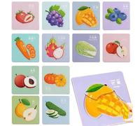 Puzzle Toy- 4.92x4.72x0.12inch Animal Jigsaw, Anime Jigsaw Puzzle | Fun Fruit-Themed Thinking Development Tool For Kid Boys Girls School Kindergarten Traveling Business Trip Home Outdoor