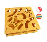 Puzzle Toy, Intelligence Training Maze, Mental Stimulation Game with Bell Ball, Boredom Release for Senior Cats, Indoor Outdoor Play, Travel Crate Entertainment, Felt Material Interactive Activity