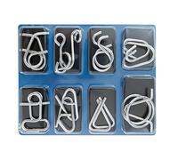 Puzzle Toy - Iron Link Unlocking Brain Game, Creative Metal Disentanglement Set with Lightweight Pocket Size Build, Focus Improving Logic Training Activity, Ideal for Kids Teens Adults Leisure Fun