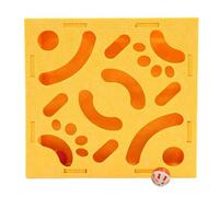 Puzzle Toys, Cat Enrichment Toys, Interactive Sensory Games, Felt Material Box Maze, Behavior Training Activity, Alone Play Home Use, 11.81x11.81x2.36 Inches, Yellow Color, 1 Piece