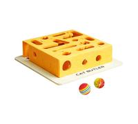 Puzzle Toys for Cats - Interactive Felt Cat Intelligence Maze Box With Ball | Pet Supplies, Kitten Treat Dispenser Toy for Small Large Medium Kitten Exercise