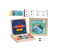 Puzzle Toys - Wooden Logic Thinking Tabletop Game, Tangram Jigsaw Brain Teaser, Educational Problem Solving Activity | Kids Boys Girls Youth Teens Children Sister Daughter Son Home Travel Portable