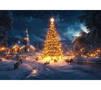 puzzle Tree Small Jigsaws Pieces for Adults 122x81cm,3000pcs Wooden Difficult 3000 Piece Jigsaw Puzzles Starry Sky Decompressing IQ Game Game Challenge Toy for Adults Kids Age 14 Years Up P-872