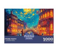 Puzzle Venice Canals 1000 Piece Jigsaw Challenge Toy National Scenic Theme Decoration Puzzle Gifts for Men for Kids And Adults 38x26cm/1000pcs