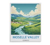 Puzzle，Vintage-Reiseplakat Moseltal Deutschland，Für Kinder Und Erwachsene Karton Personalisiertes Puzzle-Spaß-Spiel 1000pcs（50x70cm）-B67