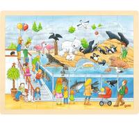 Goki Wooden 48 PIece Trip To The Zoo Puzzle