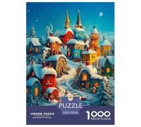 Puzzle Winter Village 1000 Piece Puzzle Puzzles for Adults Puzzle Games Fairy Tale Town Gifts for Men Decoration Puzzle 70x50cm/1000pcs