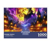 Puzzle Witch 1000 Piece Jigsaw Challenge Toy Halloween Theme Decoration Puzzle Ladies' Gifts for Kids And Adults 38x26cm/1000pcs