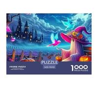 Puzzle Witch 1000 Piece Jigsaw Educational Games Halloween Theme Decoration Puzzle Gifts for Men for Both Adults And Children 70x50cm/1000pcs