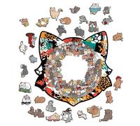 Puzzle with Cats for Adults - Puzzles On Moustaches, Mind Play | Challenging Puzzle Feline Art For Relieving Stress Homes Offices Coffee Table Quiet Evenings Focus On A
