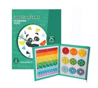 Puzzle with Magnetic Fractions, Circles of Magnetic Fractions - Educational Circles Tile Puzzle, Learning for Children, Mathematical Manipulations for the School