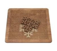 Puzzle With Tray - Wooden Puzzle That Bends The Mind | Game With Portable Geometric Wooden Tray, Irregular Shape Design Reverse No Image Game | For Family, Friends, Ads