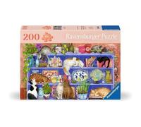 Puzzle Xl 200Pcs Cats On A Shelf Ravensburger Puzzle Top Quality